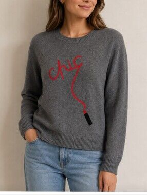 MILLY 'Chic' Crewneck Cashmere Sweater